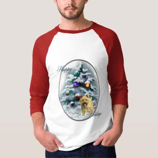 ケアン・テリアのクリスマスプレゼント Tシャツ (正面)