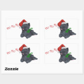 ケアン・テリアのクリスマス 長方形シール (シート)
