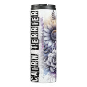 ケアン・テリアのグレースケールガーデンジョイ タンブラー (裏面)