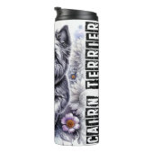 ケアン・テリアのグレースケールガーデンジョイ タンブラー (回転右)