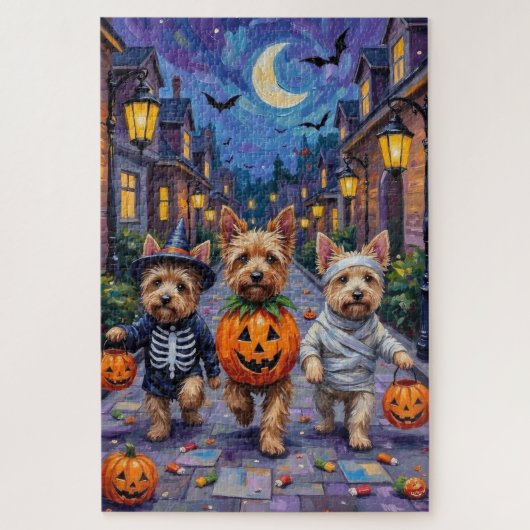 ケアン・テリアのハロウィンコスチューム ジグソーパズル (縦)