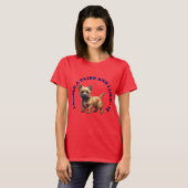 ケアン・テリアの子犬にキスをした Tシャツ (正面フル)
