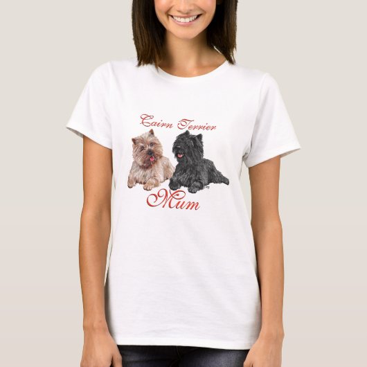 ケアン・テリアの母の日 Tシャツ (正面)