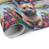 ケアン・テリアはパドルに：風光明媚なアドベンチャーメディ ラッピングペーパー (ロールコーナー)