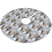 ケアン・テリアは雪のクリスマスを過ごした ブラッシュドポリエステルツリースカート (アングル)