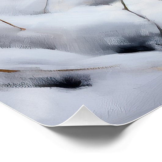 ケアン・テリアは雪のクリスマスを過ごした ポスター (コーナー)