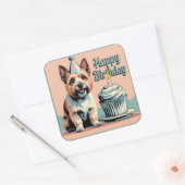 ケアン・テリアカラフル スクエアシール (封筒)