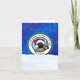 ケアン・テリアコーヒー愛好家クリスマスカード サンキューカード