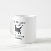 ケアン・テリアパーソナライズされたーの生活は良い コーヒーマグカップ (正面左)