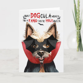 ケアン・テリア犬おもしろい数DOGculaハロウィーン シーズンカード