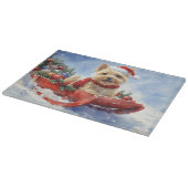 ケアン・テリア犬のソリでそれを雪のクリスマスに許可 カッティングボード (角)