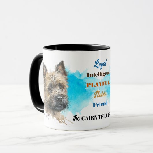 ケアン・テリア犬の忠実な友人 マグカップ (正面左)