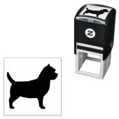 ケアン・テリア犬の毛のシルエット セルフインキングスタンプ (インサイチュ)