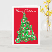 ケアン・テリア犬はシルエットクリスマスレッドを繁殖 カード (黄色い花)