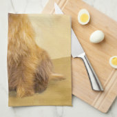 ケアン・テリア絵画ズ – かわいいオリジナルドッグアート キッチンタオル (四つ折り)