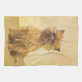 ケアン・テリア絵画ズ – かわいいオリジナルドッグアート キッチンタオル (横)