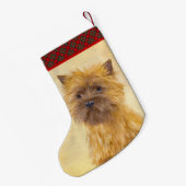 ケアン・テリア絵画ズ – かわいいオリジナルドッグアート スモールクリスマスストッキング (裏面 (吊り時))