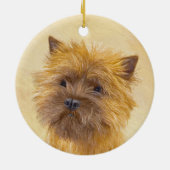 ケアン・テリア絵画ズ – かわいいオリジナルドッグアート セラミックオーナメント (裏面)