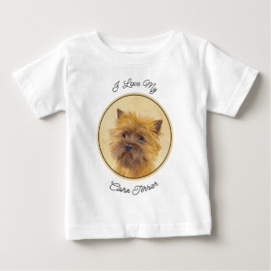 ケアン・テリア絵画ズ – かわいいオリジナルドッグアート ベビーTシャツ