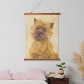 ケアン・テリア絵画ズ – かわいいオリジナルドッグアート 吊り下げ型タペストリー (寝室)