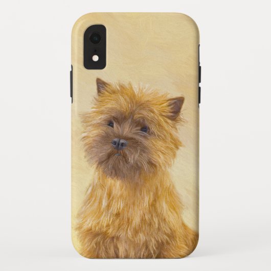 ケアン・テリア絵画ズ – かわいいオリジナルドッグアート Case-Mate iPhoneケース (裏面)