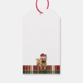 ケアン・テリア・ドッグ・クリスマス付きホリデー・プレイド ギフトタグ (裏面)