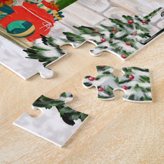 ケアン・テリア・ドッグ・クリスマス ジグソーパズル (側面)