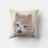 ケアン・テリア・パピ絵画ーの – オリジナル・ドッグ・アート クッション (裏面)