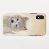 ケアン・テリア・パピ絵画ーの – オリジナル・ドッグ・アート Case-Mate iPhoneケース (裏面(横))