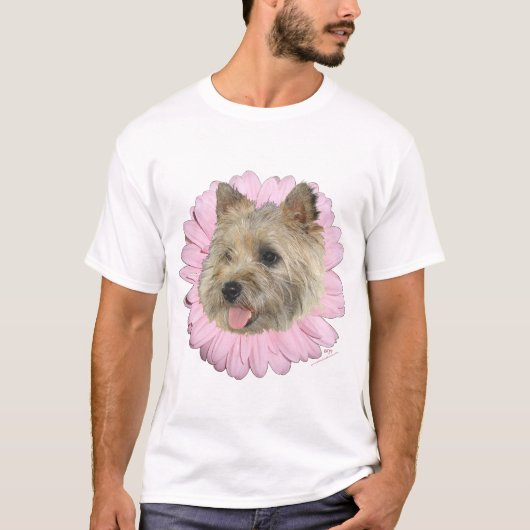 ケアン・テリア 春の花 Tシャツ (正面)
