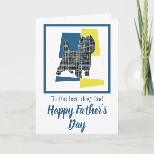 ケアン・テリア 犬 トリカラー 父の日 カード (正面)