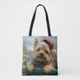 ケアン・テリア 犬 ローラーコースター クリスマス トートバッグ