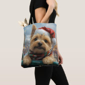 ケアン・テリア 犬 ローラーコースター クリスマス トートバッグ (クローズアップ)