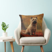 ケアン・テリアin紅葉秋インスパイア クッション (椅子)