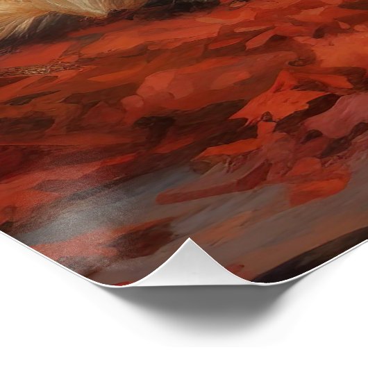 ケアン・テリアin紅葉秋インスパイア ポスター (コーナー)