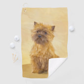 ケアン・テリ絵画アーズ – かわいいオリジナルのドッグアート ゴルフタオル (インサイチュ)