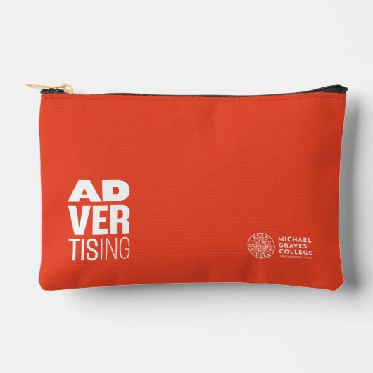 ケアンMGCの広告プリントカットソーバッグ アクセサリーポーチ (正面)