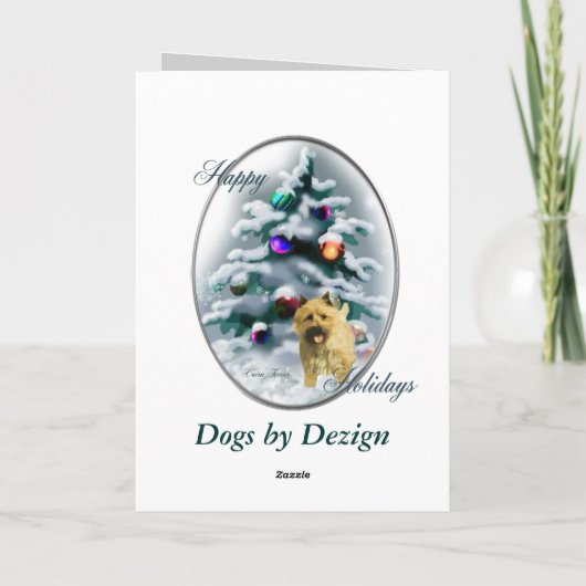 ケアーン・テリアのクリスマスのギフト シーズンカード (裏面)