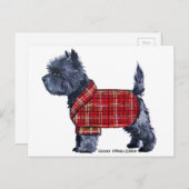 ケアーン・テリアの休日 シーズンポストカード (正面/裏面)