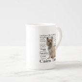 ケアーン・テリアの特性の骨灰磁器のマグ ボーンチャイナマグカップ (正面右)