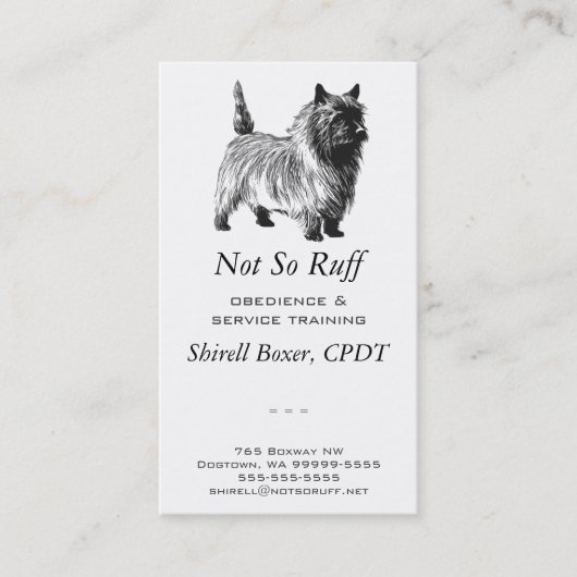 ケアーン・テリア犬ビジネス 名刺 (正面)