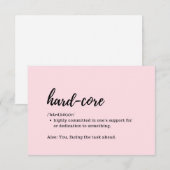 ケア カード - ハードコアの定義 (正面/裏面)