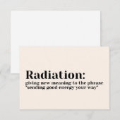 ケア カード - 新しい意味 放射線 (正面/裏面)