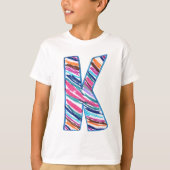 ケイのようにカラフルな手紙K Tシャツ (正面)