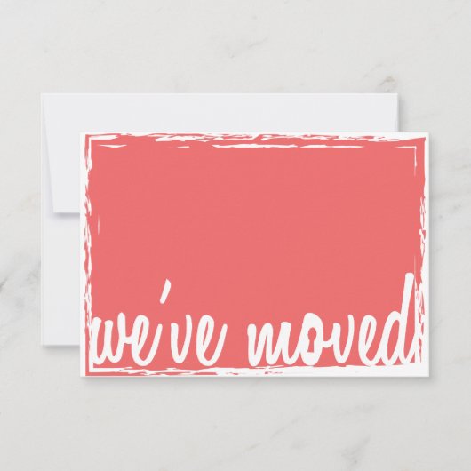 ケイエン&ホワイト引っ越しました引っ越し祝いパーティー招待状 招待状 (正面)