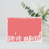 ケイエン&ホワイト引っ越しました引っ越し祝いパーティー招待状 招待状 (スタンド正面)