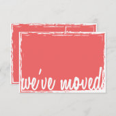ケイエン&ホワイト引っ越しました引っ越し祝いパーティー招待状 招待状 (正面/裏面)