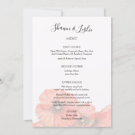 ケイコのポピー花結婚式披露宴メニュー 招待状