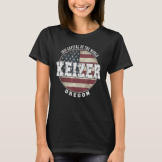 ケイザーオレゴンヴィンテージアメリカ国旗 Tシャツ