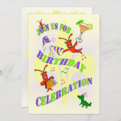 ケイジャン カニの誕生日パーティー招待状 招待状 (正面/裏面)